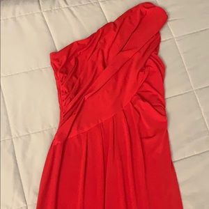 Red long formal dress